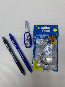 Pentel 0.5 Energel Pen , Correction Tape & Fluid Sets