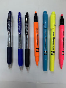 Sarasa 0.5 Pen & Pentel Twin Highlighter