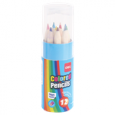 E6498 DELI COLOR PENCILS 12 COLORS ( SHORT )