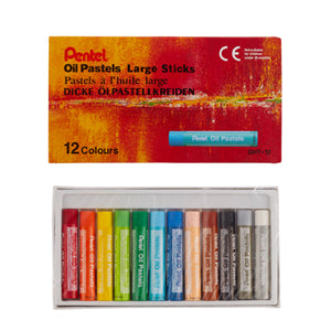 GHT-12 Oil Pastel Large Sticks 12 Colours Set