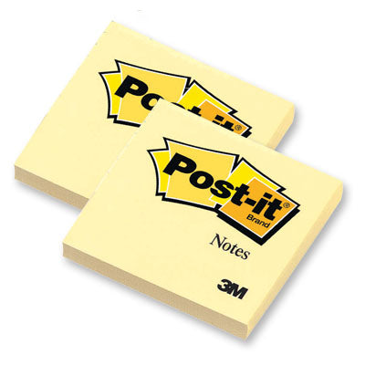 3M 654 Post-It Note 3"x3" Yellow
