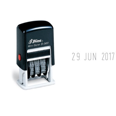 Shiny Self-Inking Mini Date Stamp S-300